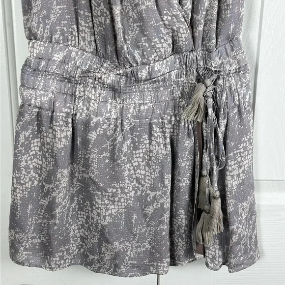 Ramy Brook Snake Print Wrap Drawstring Waist Band Sleeveless Mini Dress - Picture 6 of 11